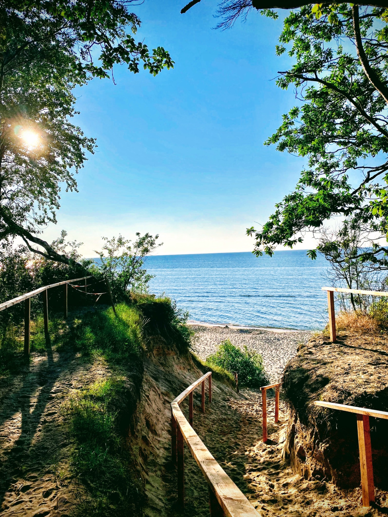 Leśna ścieżka prowadząca na plażę